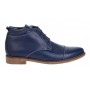 Ghete barbati din piele naturala, culoare bleumarin, imblanite, BOND1BLTPM